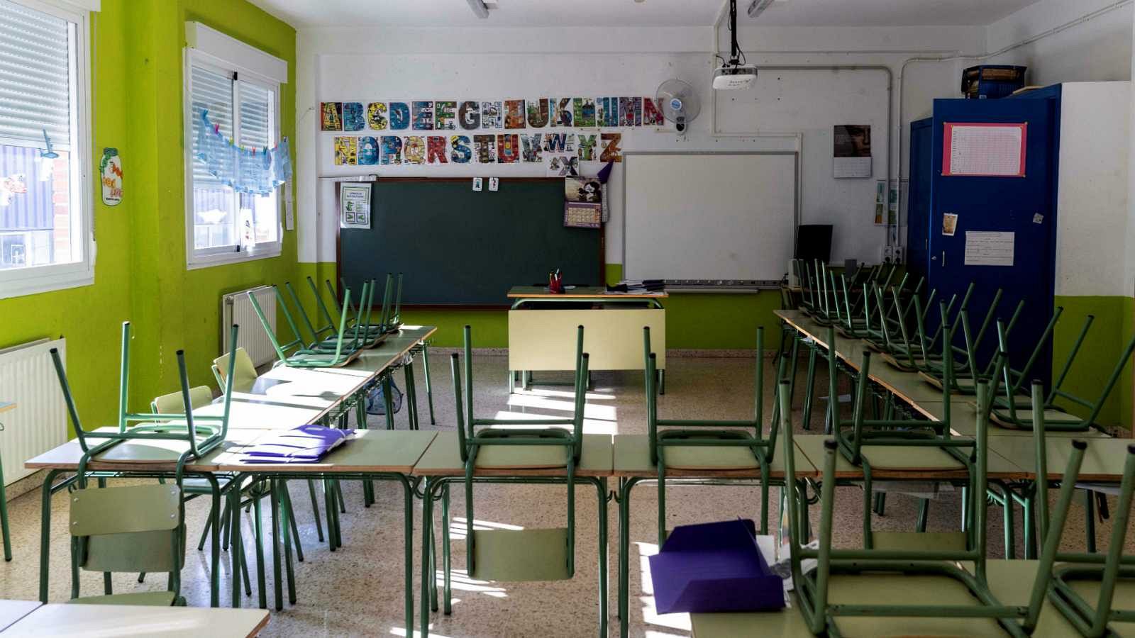 Una clase cerrada en un centro escolar