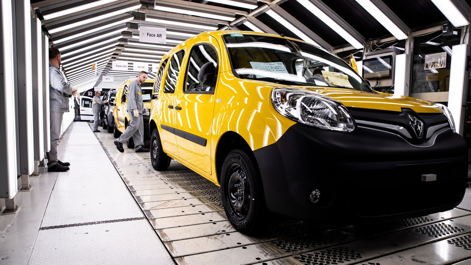 Una cadena de montaje del Grupo Renault en 2016