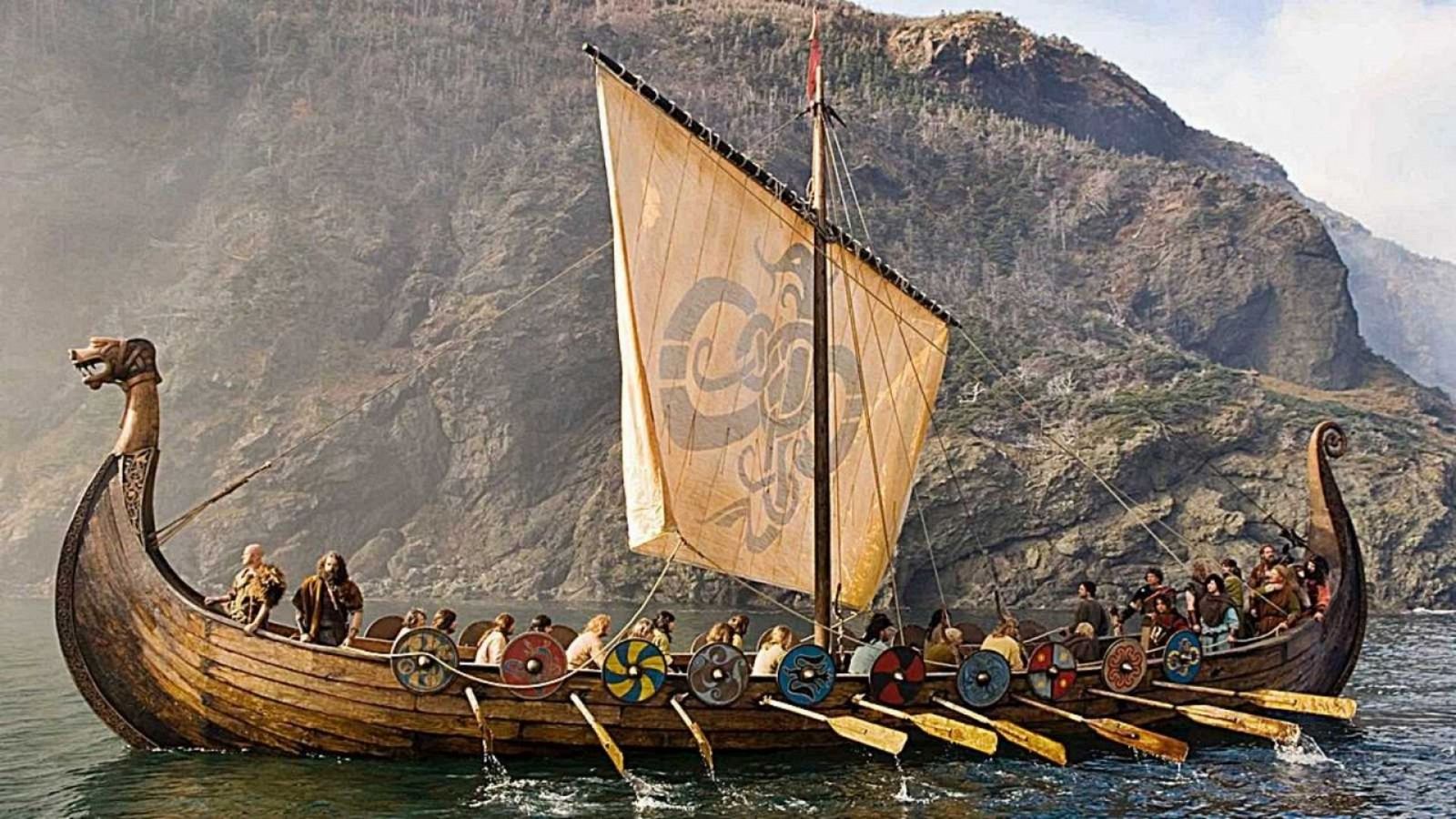 Representación de una embarcación vikinga