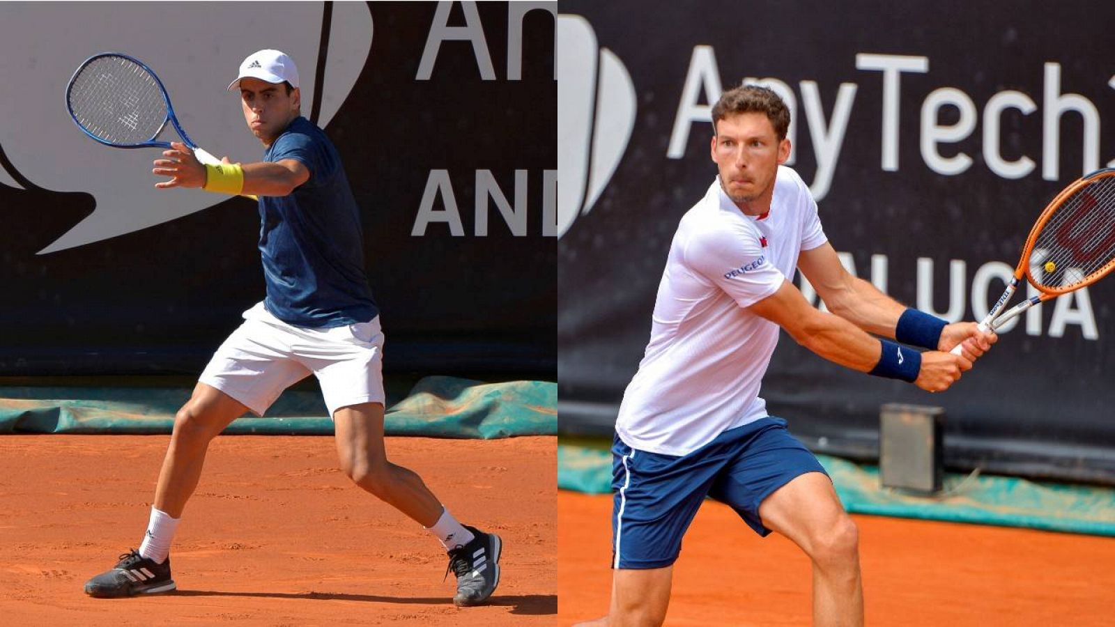 Jaume Munar (i) y Pablo Carreño (d), finalistas del ATP 250 de Marbella.