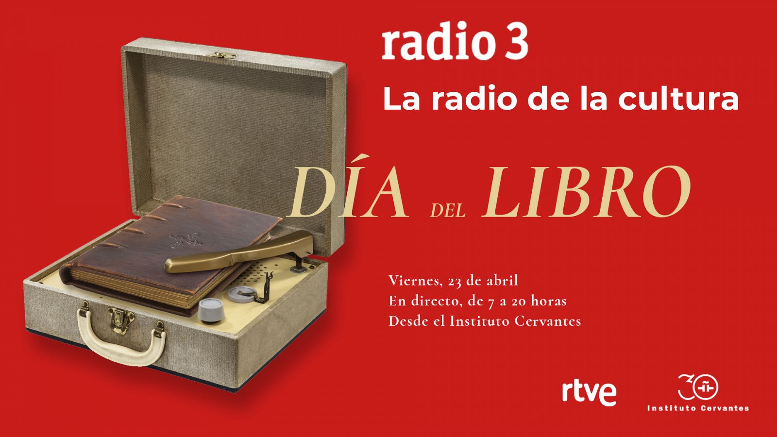 De 7 a 20 horas, celebramos el Día del Libro en directo desde el Instituto Cervantes