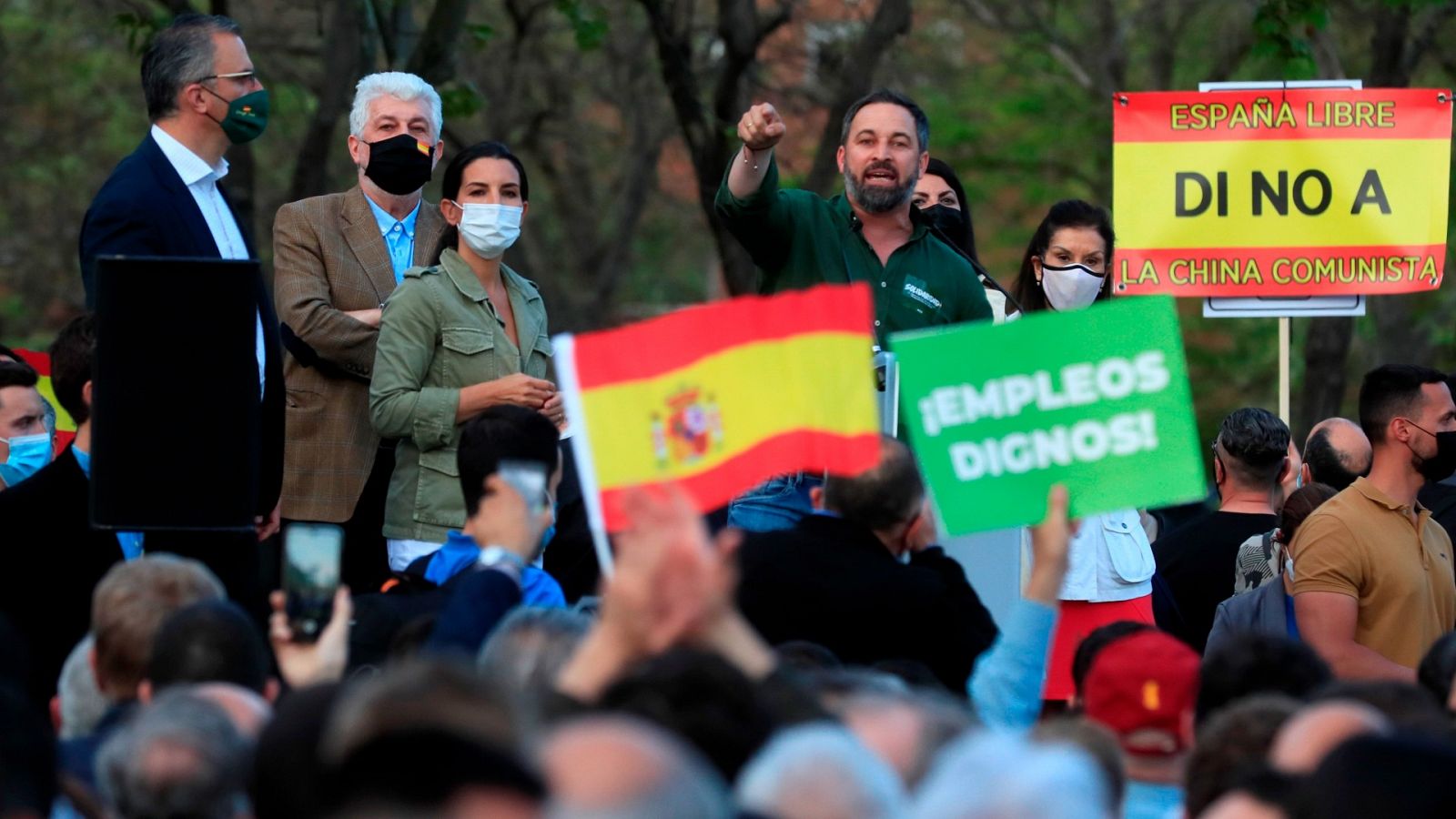 El líder de Vox, Santiago Abascal