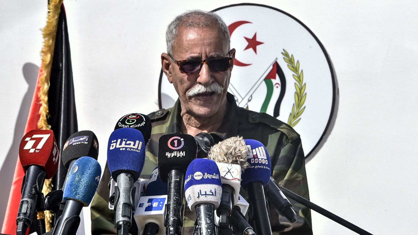 El líder del Frente Polisario, Brahim Ghali, en una imagen tomada el pasado mes de febrero.