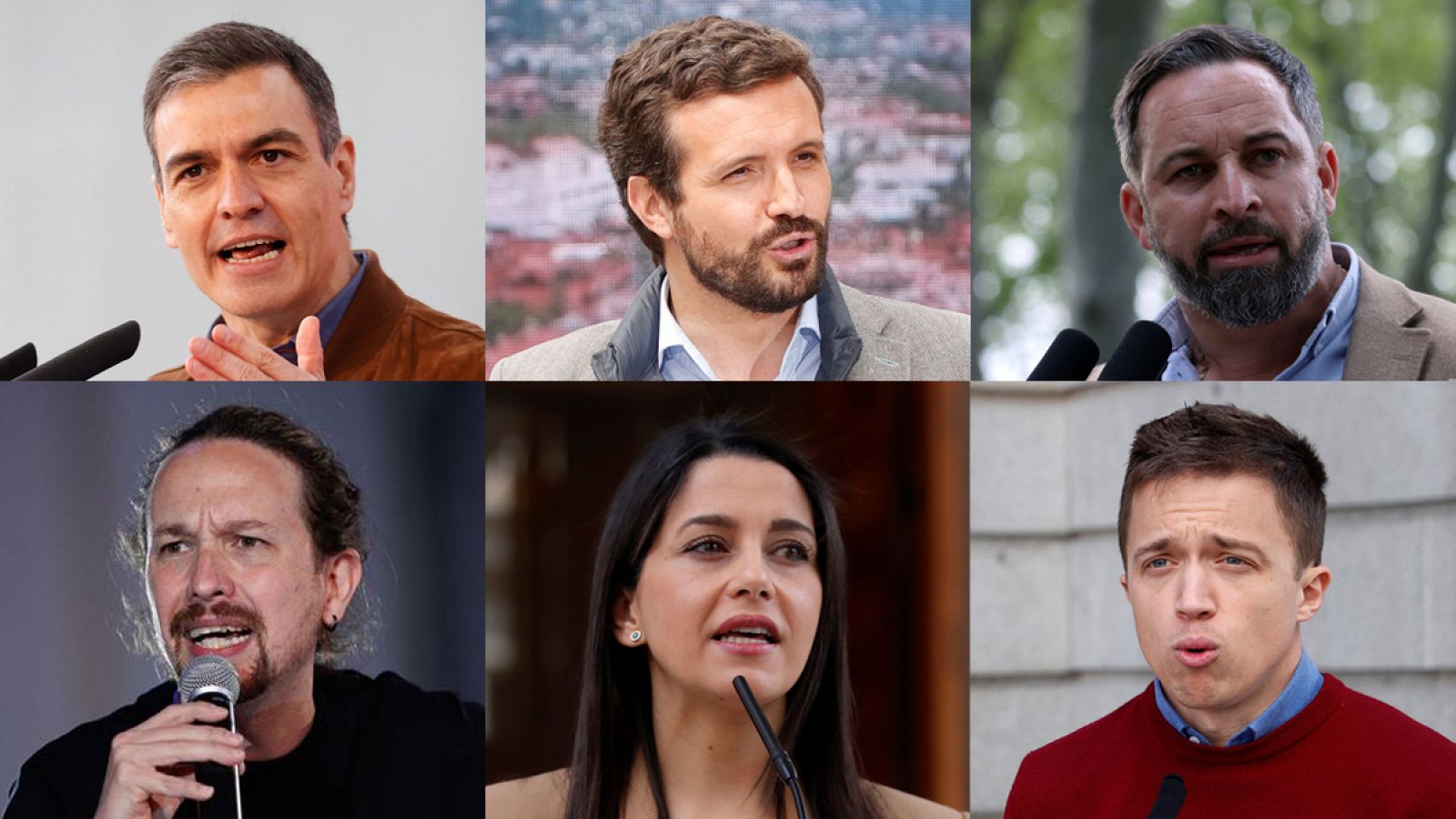 Los líderes nacionales de los principales partidos que concurren al 4M en Madrid