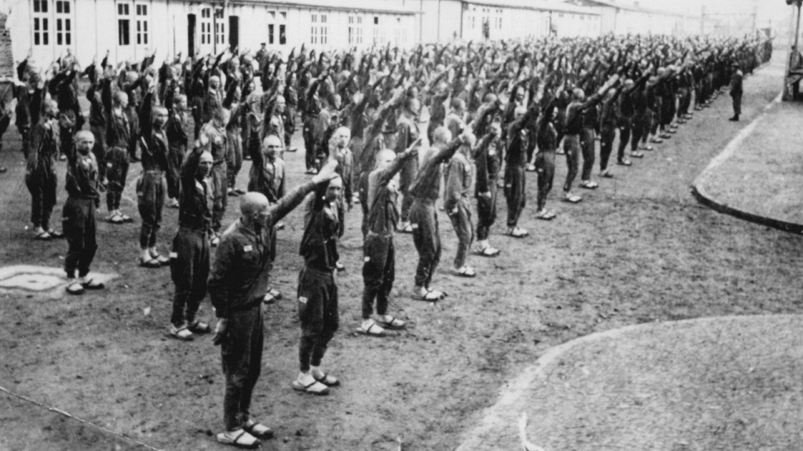 Deportados en el campo de Mauthausen