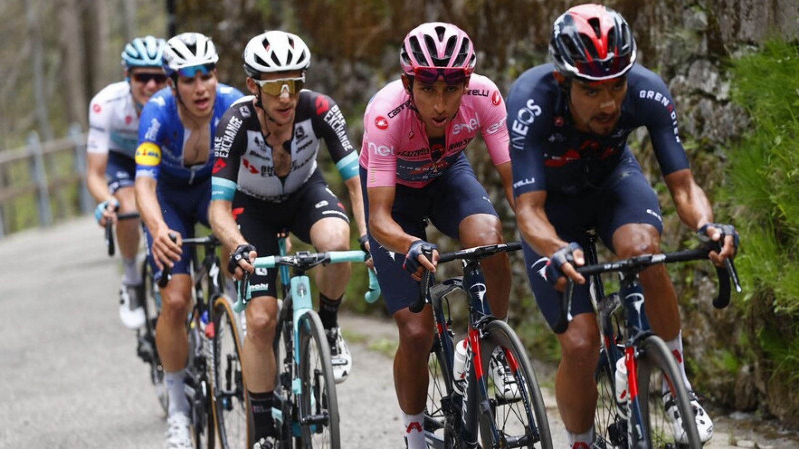 Bernal, en la penúltima etapa del Giro.