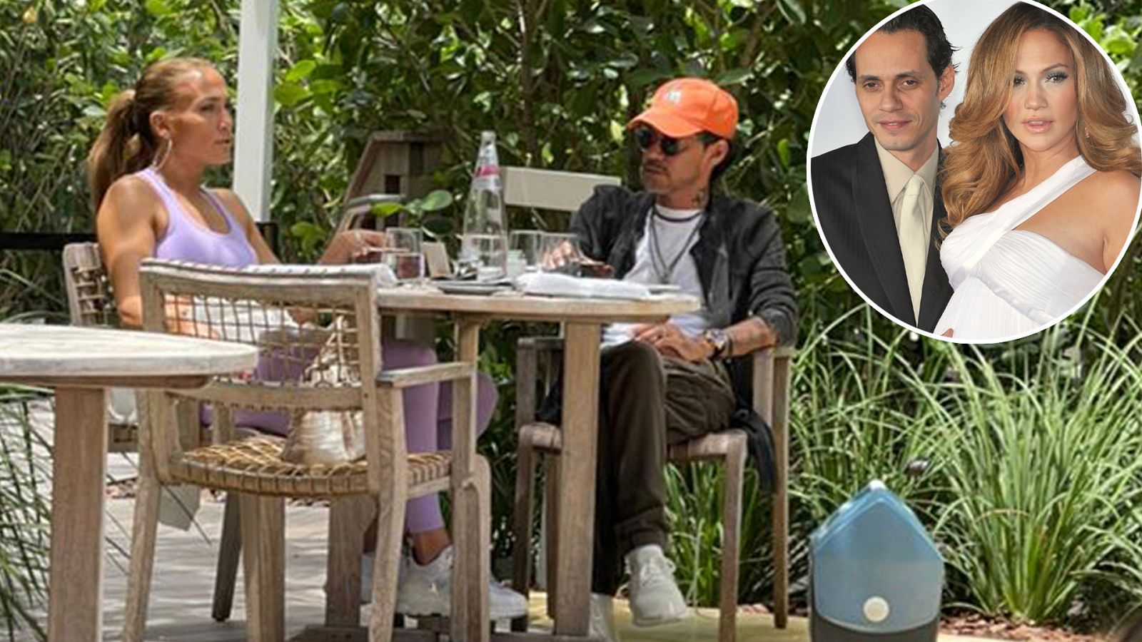 Jennifer López y Marc Anthony se ponen al día en una cafetería de Miami