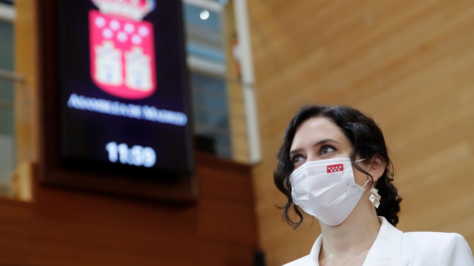 Isabel Díaz Ayuso, durante el pleno de investidura