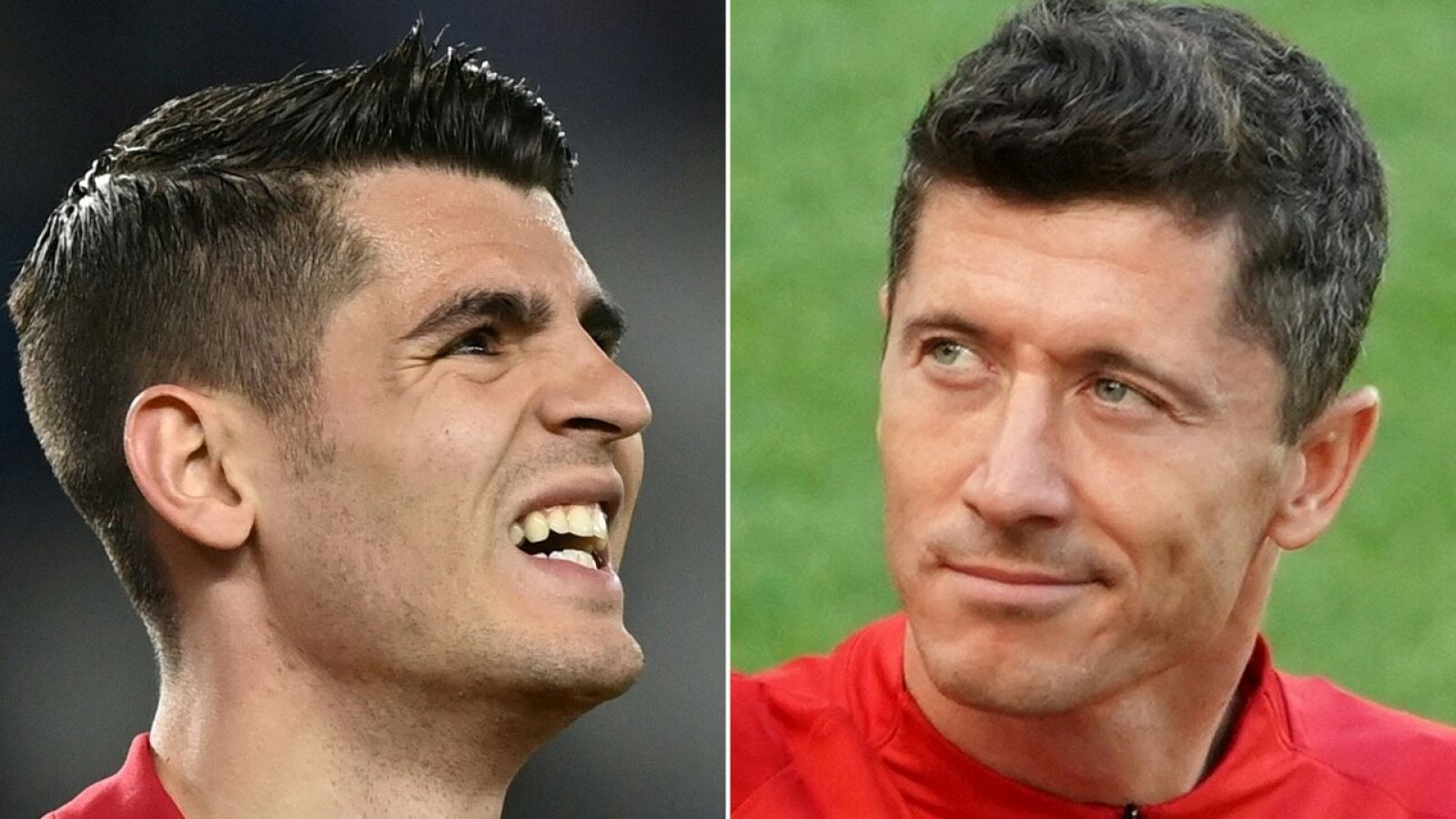 Álvaro Morata y Robert Lewandowski, duelo de delanteros necesitados de gol en el España - Polonia.