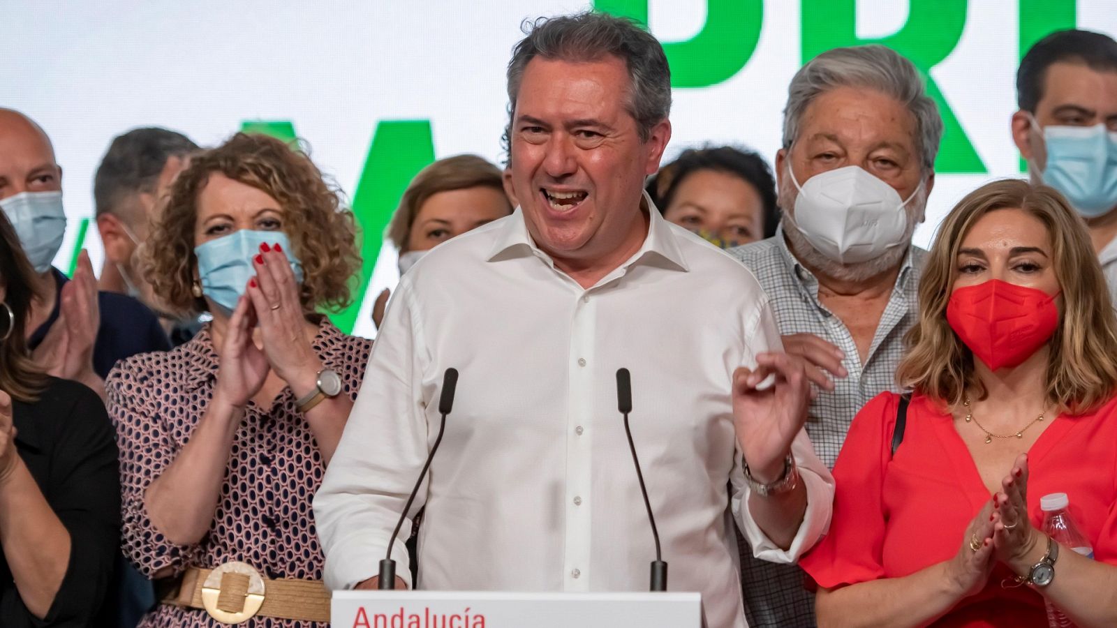 El candidato del PSOE-A a la Junta, Juan Espadas, tras las primarias del PSOE de Andalucia