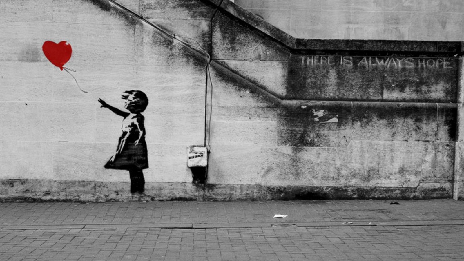Obra de Banksy, "Niña del globo"