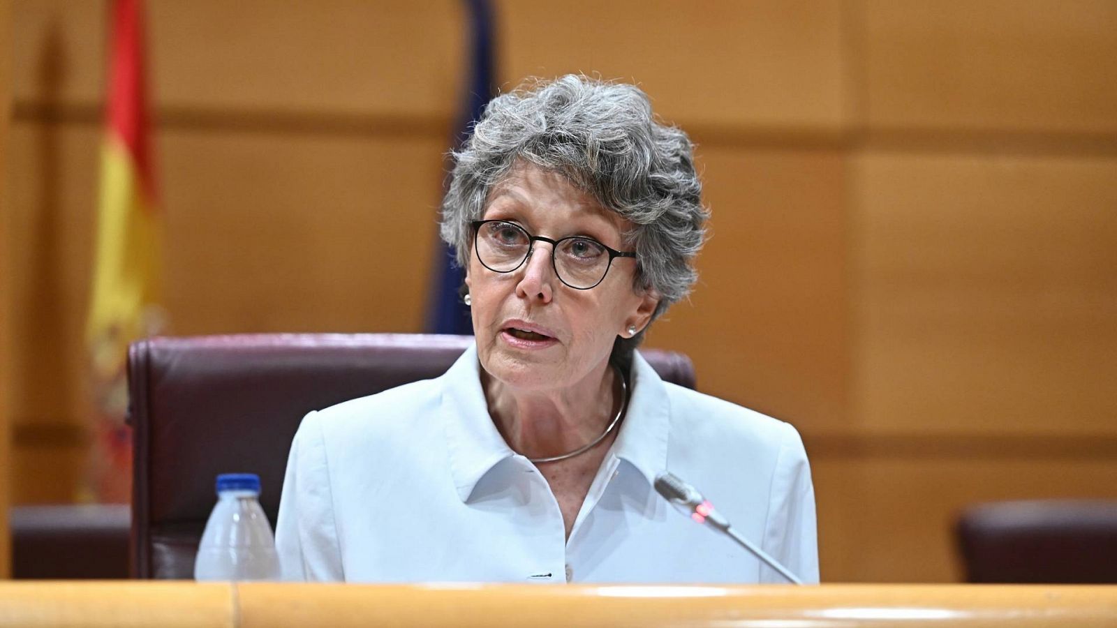 Rosa María Mateo durante una comparecencia ante la Comisión Mixta de Control Parlamentario de RTVE, en una imagen de archivo