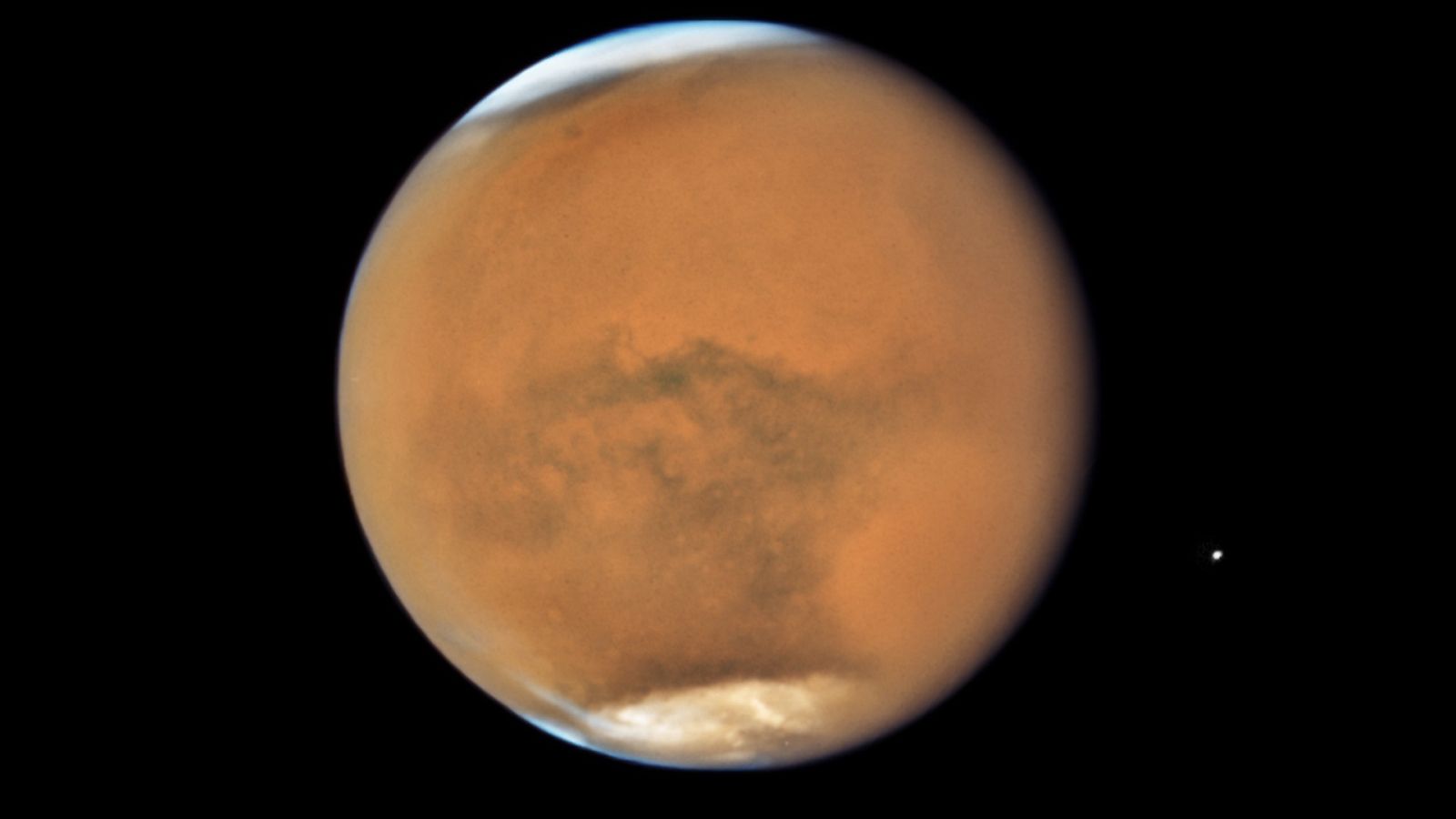 Una imagen de Marte captada por el telescopio Hubble.