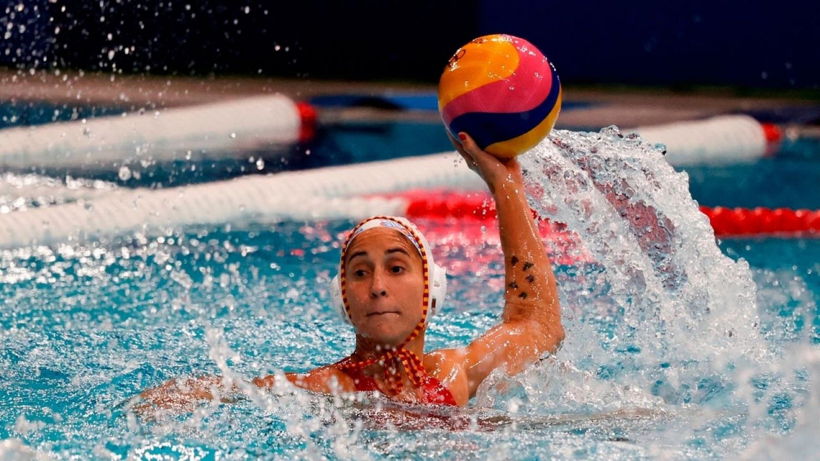 La selección femenina de waterpolo en el España vs Australia