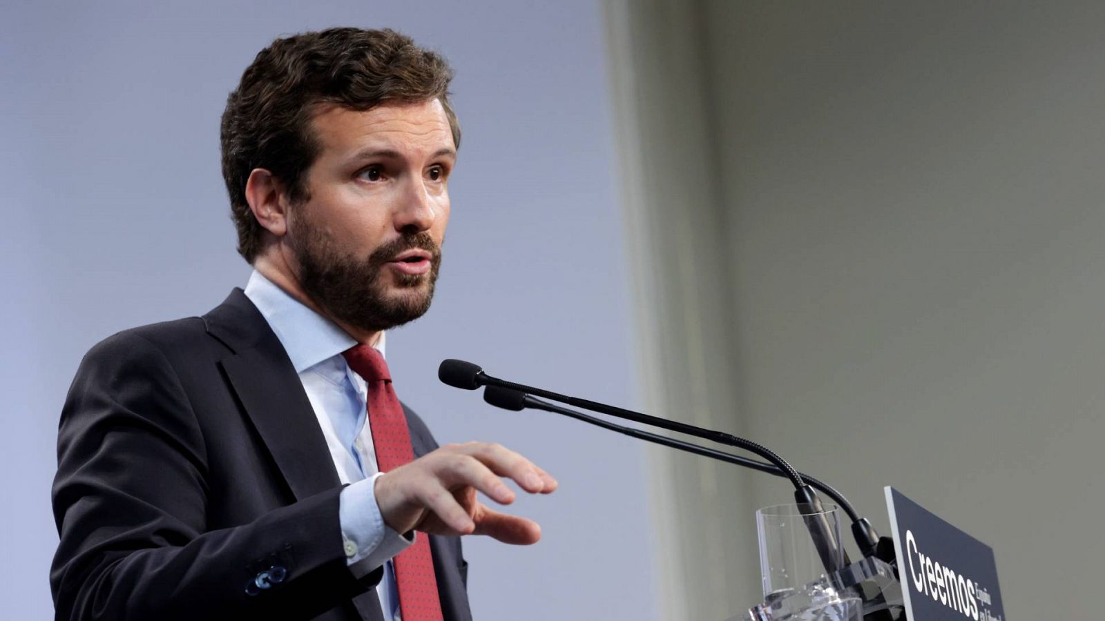 El presidente del Partido Popular, Pablo Casado