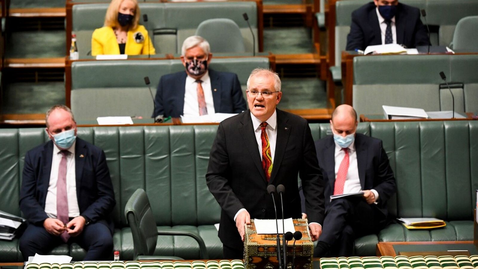 El primer ministro de Australia, Scott Morrison, en el Parlamento de Camberra.