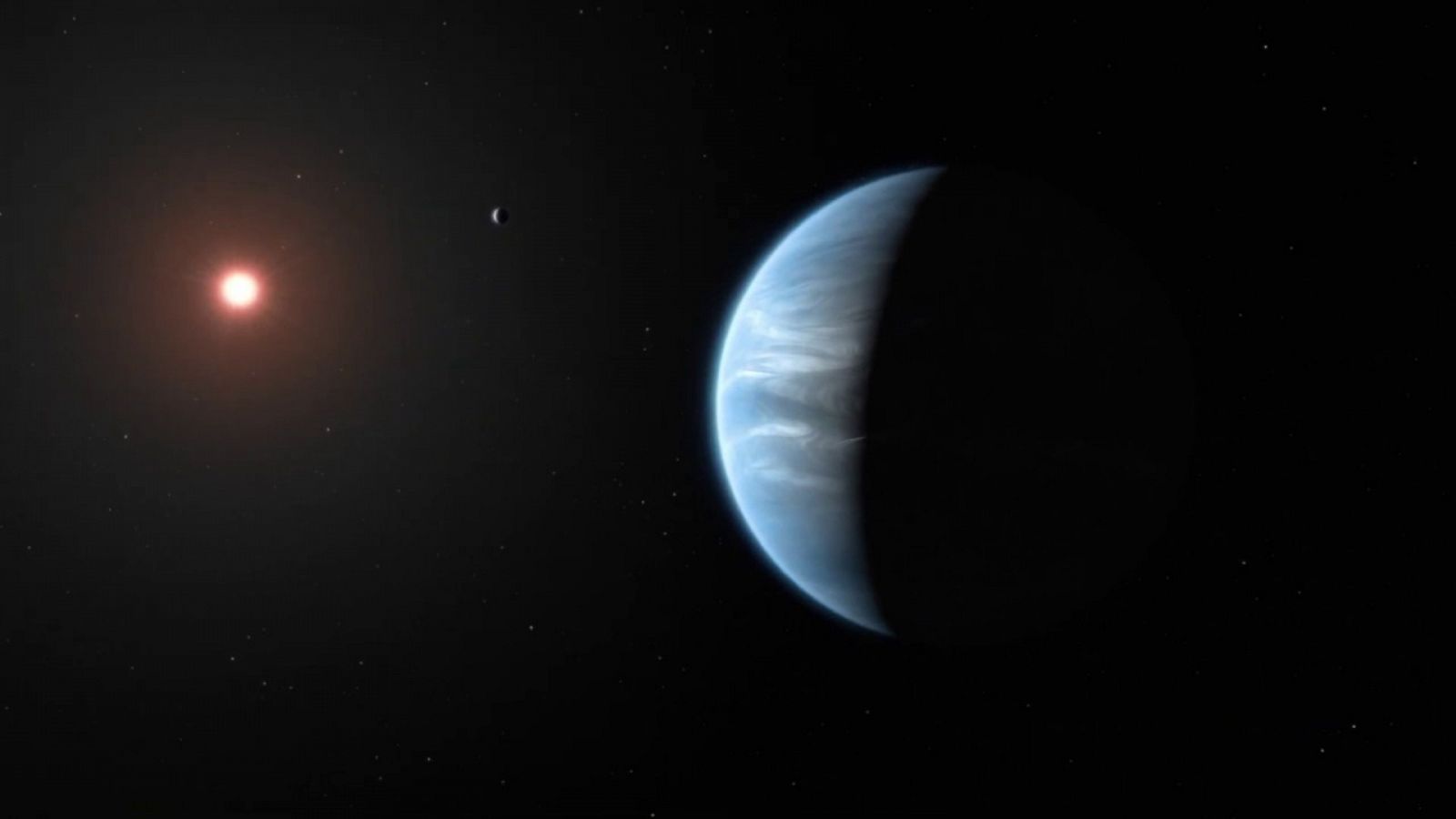 Interpretación artística del exoplaneta 'K2-18b'