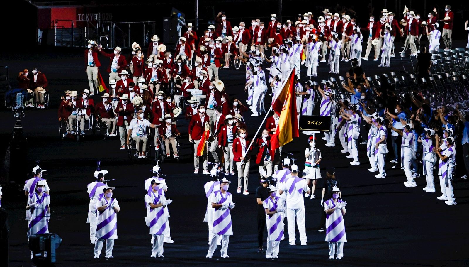 La delegación española en la ceremonia de apertura de Tokyo 2020