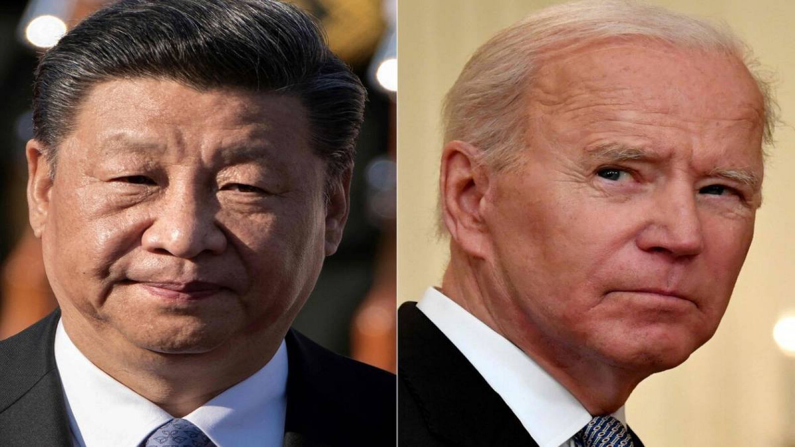 En esta combinación de archivos se muestra al presidente chino Xi Jinping (izq.) y el presidente de los Estados Unidos, Joe Biden. 