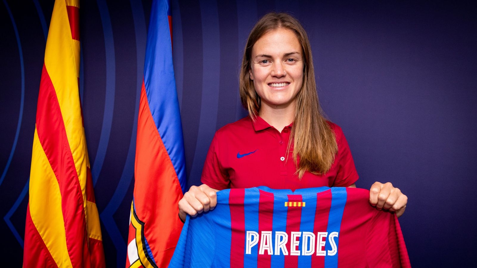 Irene Paredes, en su acto de presentación como jugadora del Barcelona