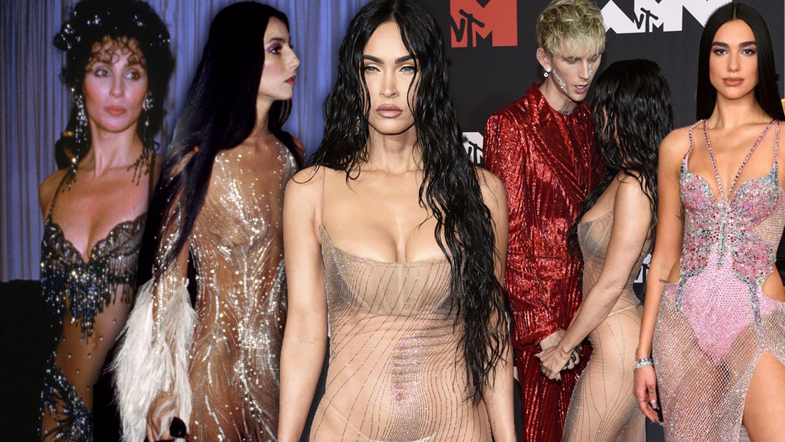 Megan Fox en los MTV VMA's 2021 y la historia del 'naked dress'