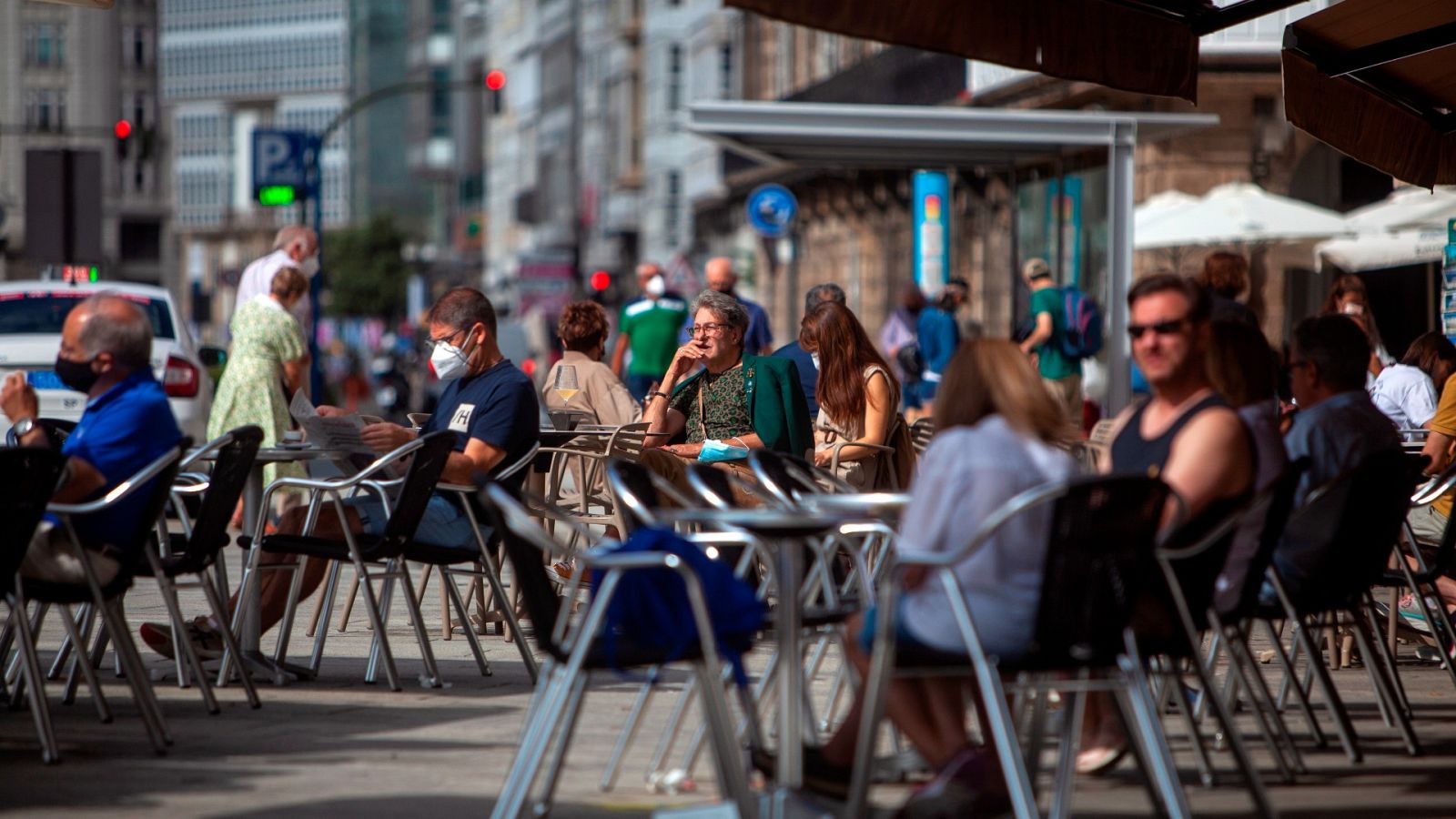 Un bar de la zona de la Marina, en el centro de A Coruña.