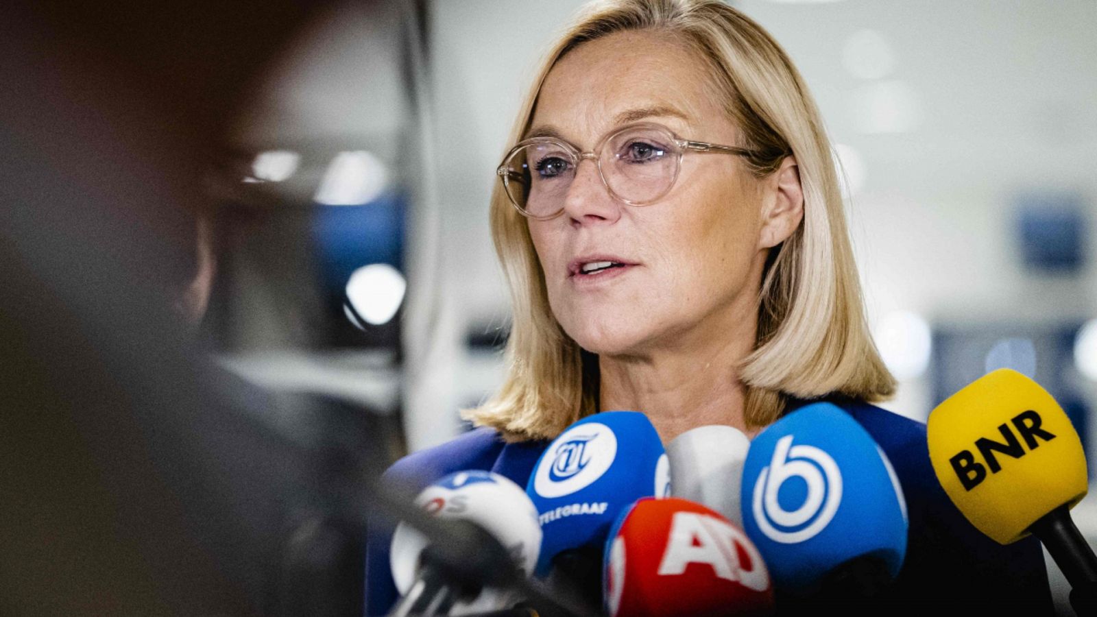 Una imagen de Sigrid Kaag tras presentar su dimisión.