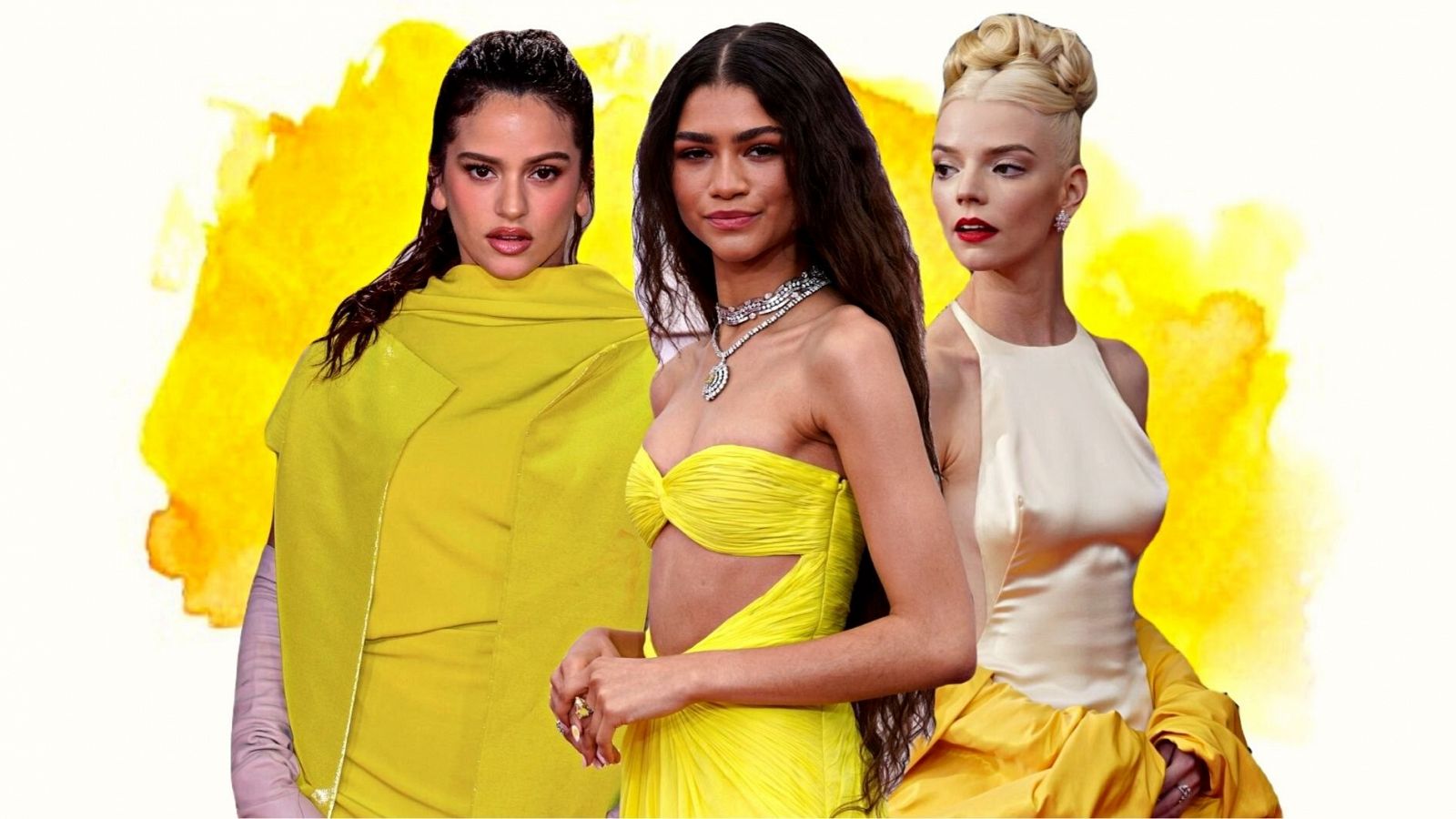 Rosalía, Zendaya y Anya Taylor-Joy apuestan por el amarillo en la alfombra roja