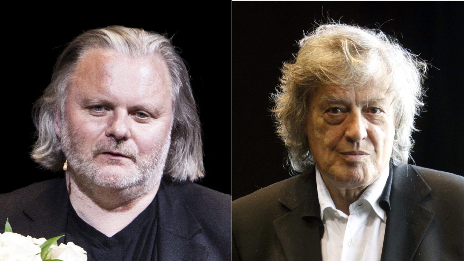 El dramaturgo noruego Jon Fosse y el británico Tom Stoppard.