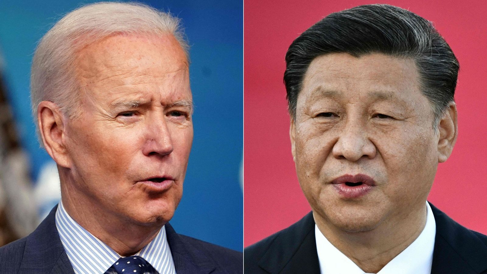 Joe Biden (izquierda) y Xi Jinping (derecha) en un fotomontaje
