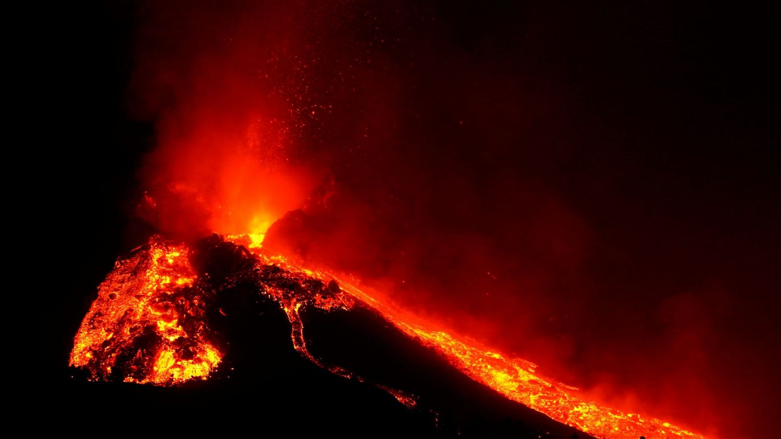 Imagen del volcán de la Cumbre Vieja