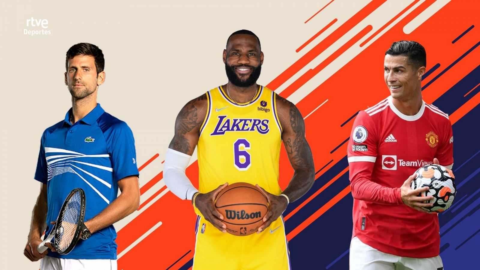 Djokovic, LeBron y Cristiano, referentes en sus deportes a nivel mundial
