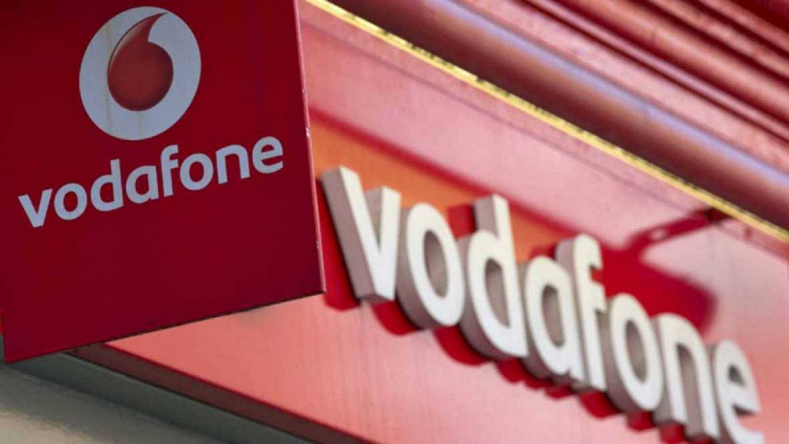 Logo de la compañía de telefonía Vodafone.