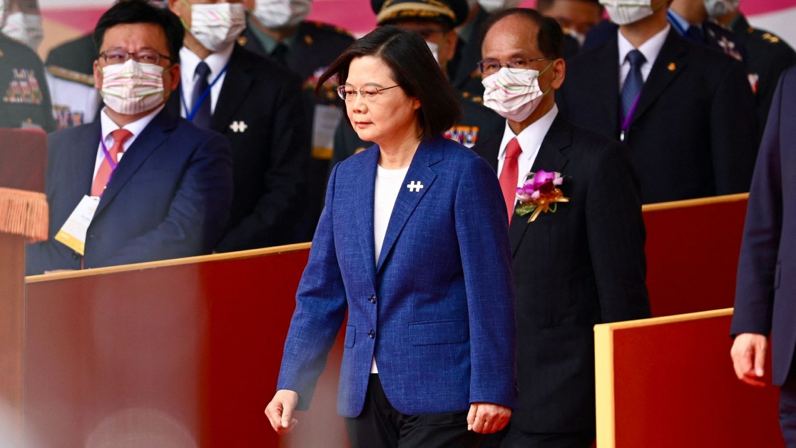 La presidenta de Taiwán, Tsai Ing-wen, durante un acto público