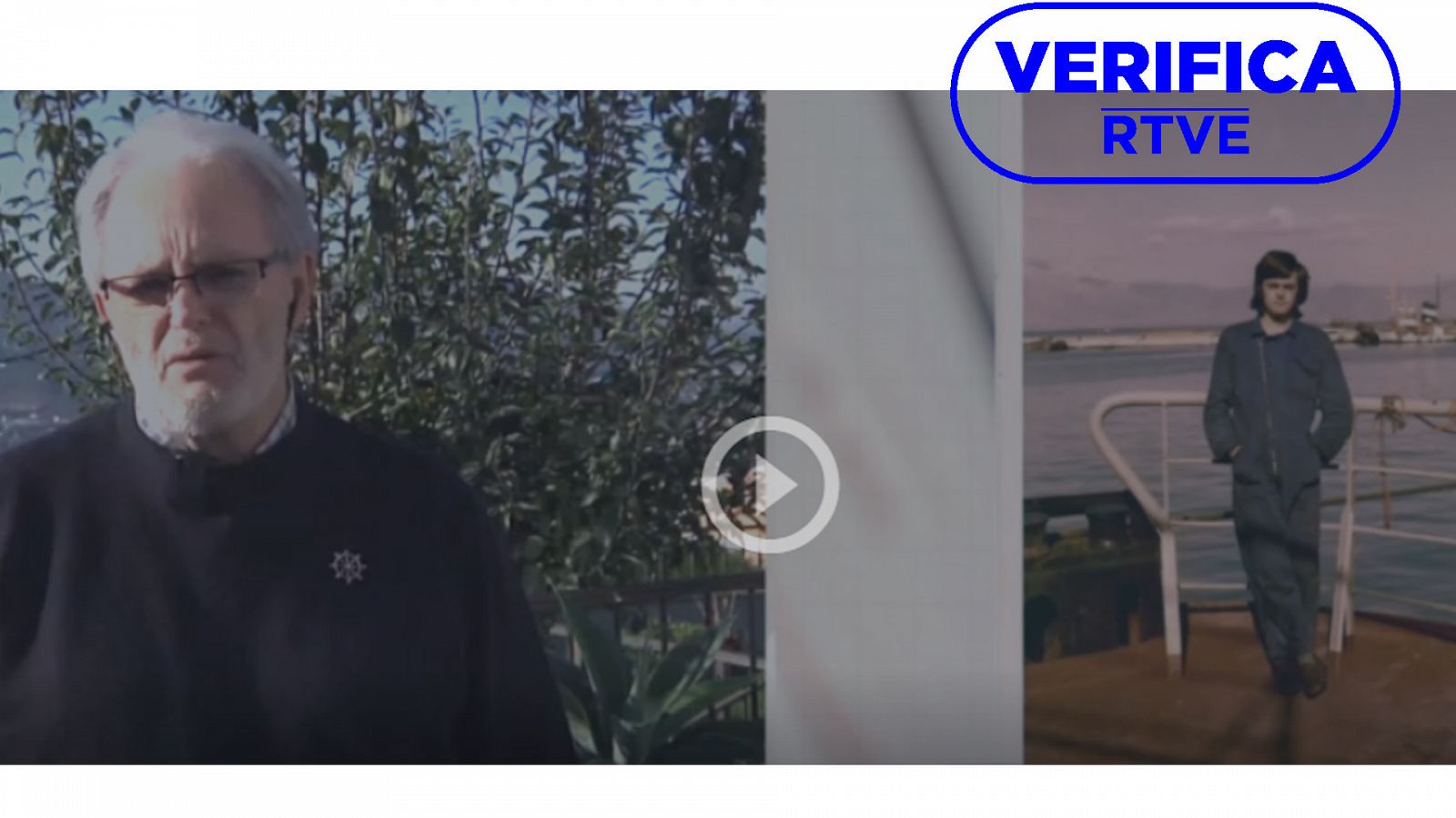 Manel Monteagudo en una entrevista en La Hora de TVE, con el sello azul de VerificaRTVE