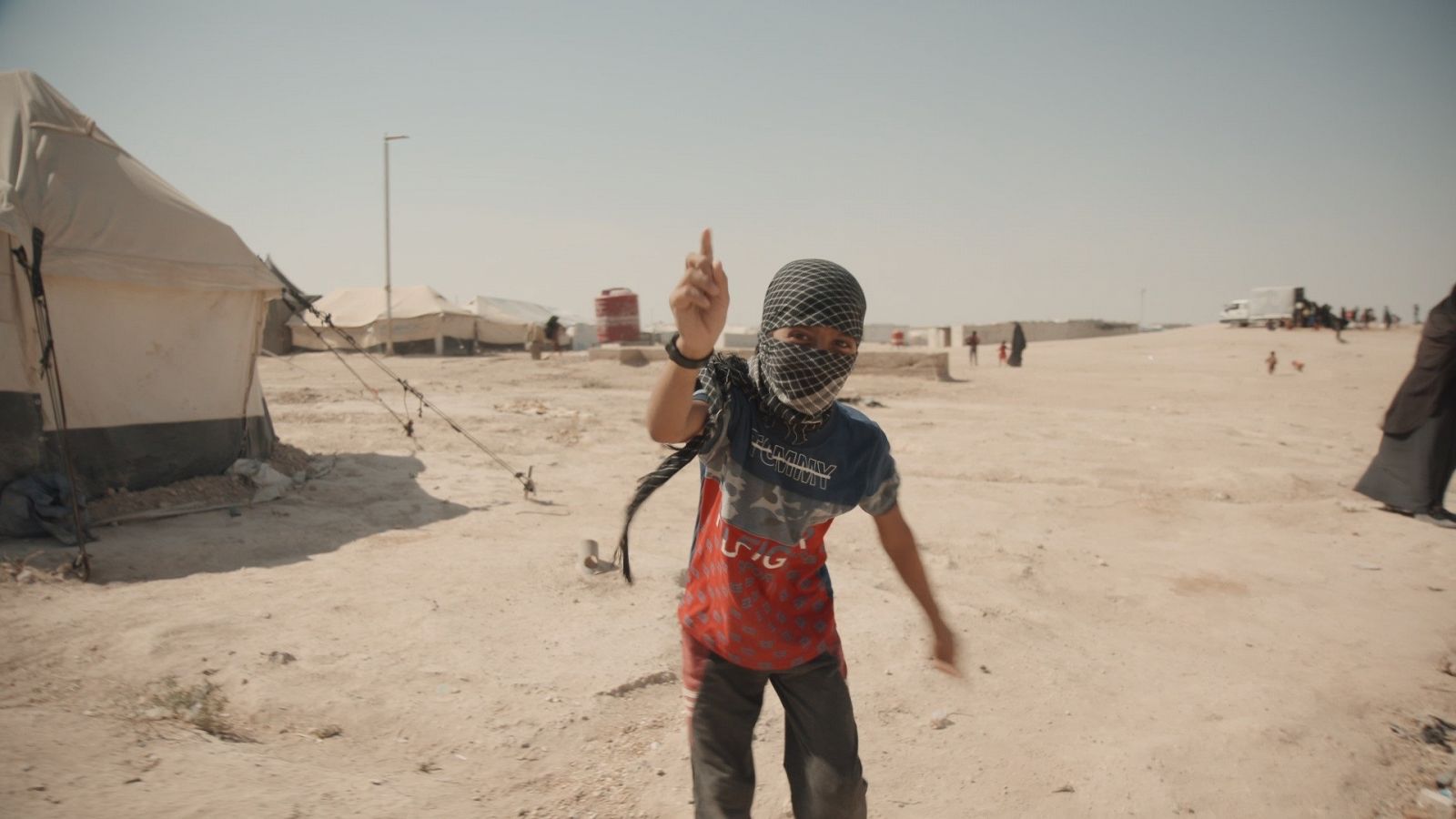 Hijo de un yihadista en el campamento de Al-Hol en Siria