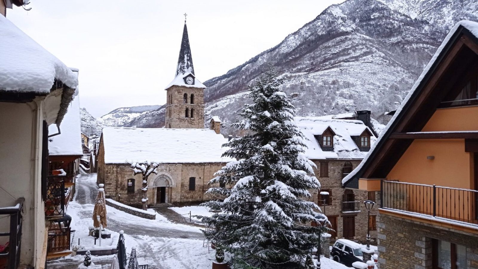 Nevada a Bossòst (Vall d'Aran), imatge d'Anna Forment