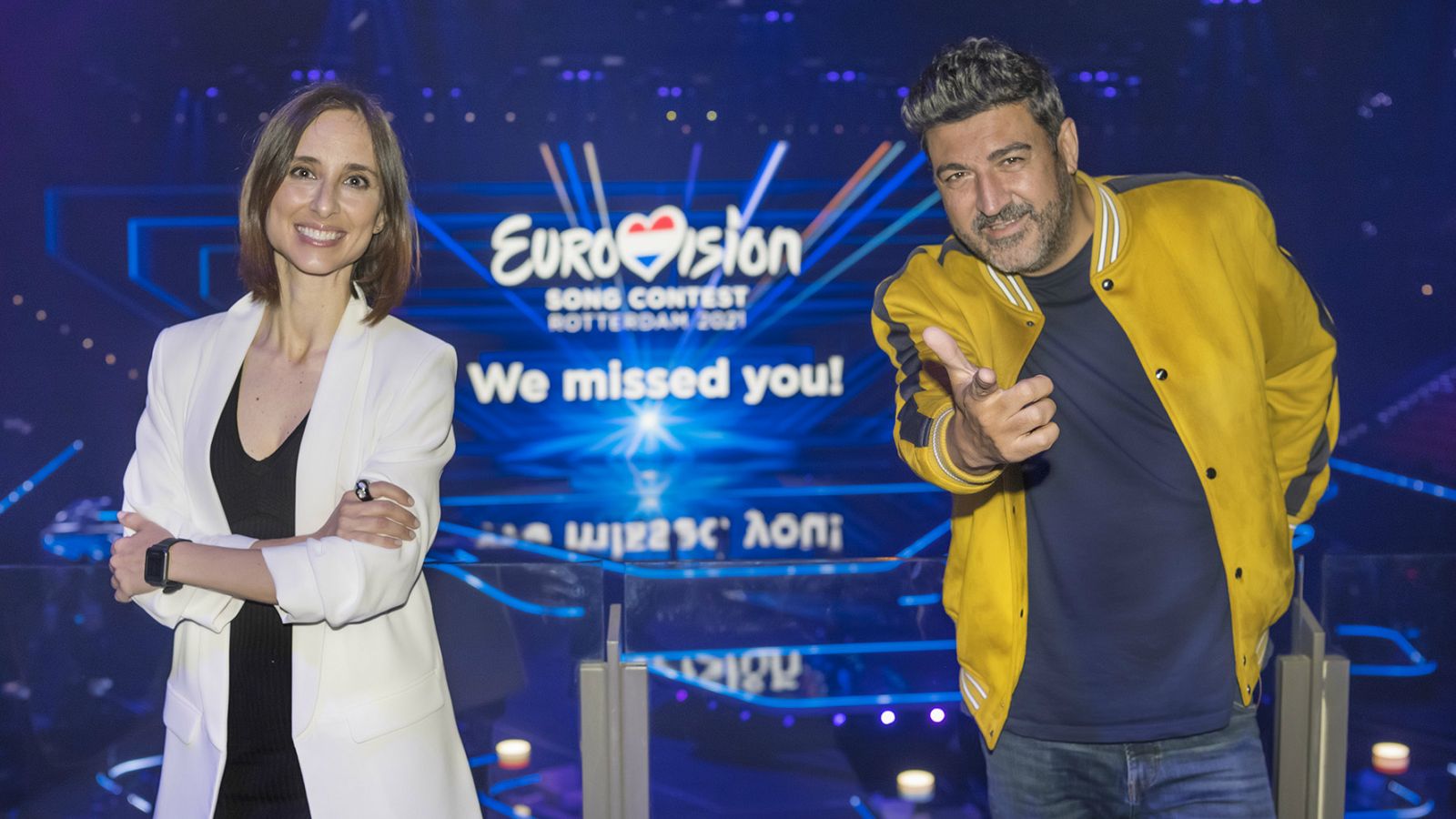 Tony Aguilar y Julia Varela, comentaristas del Festival de Eurovisión