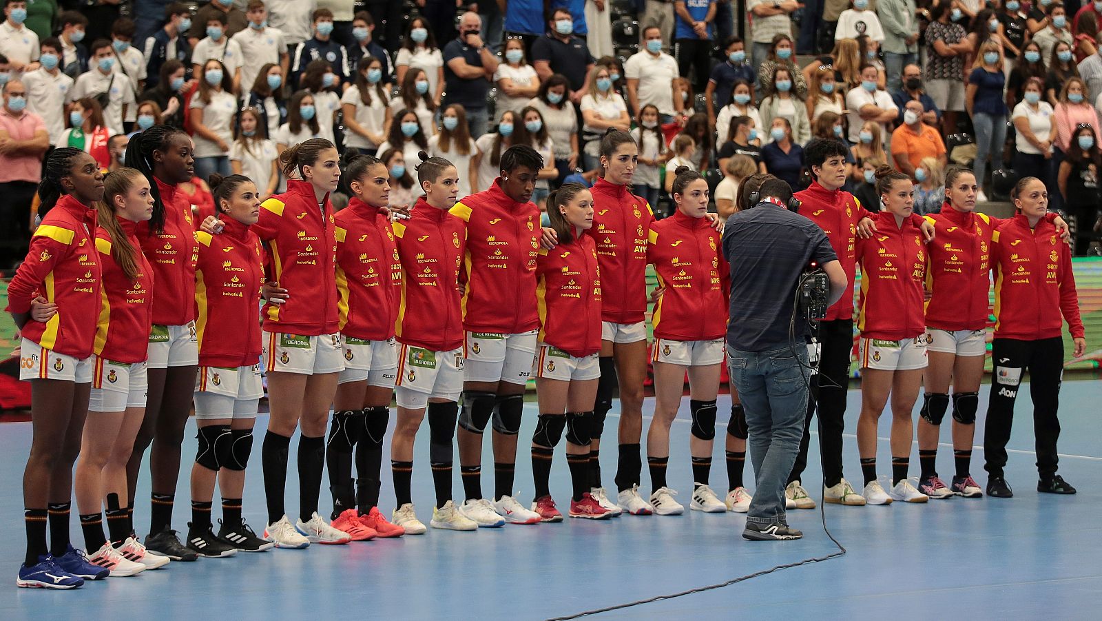 La selección española de balonmano, antes del Mundial.