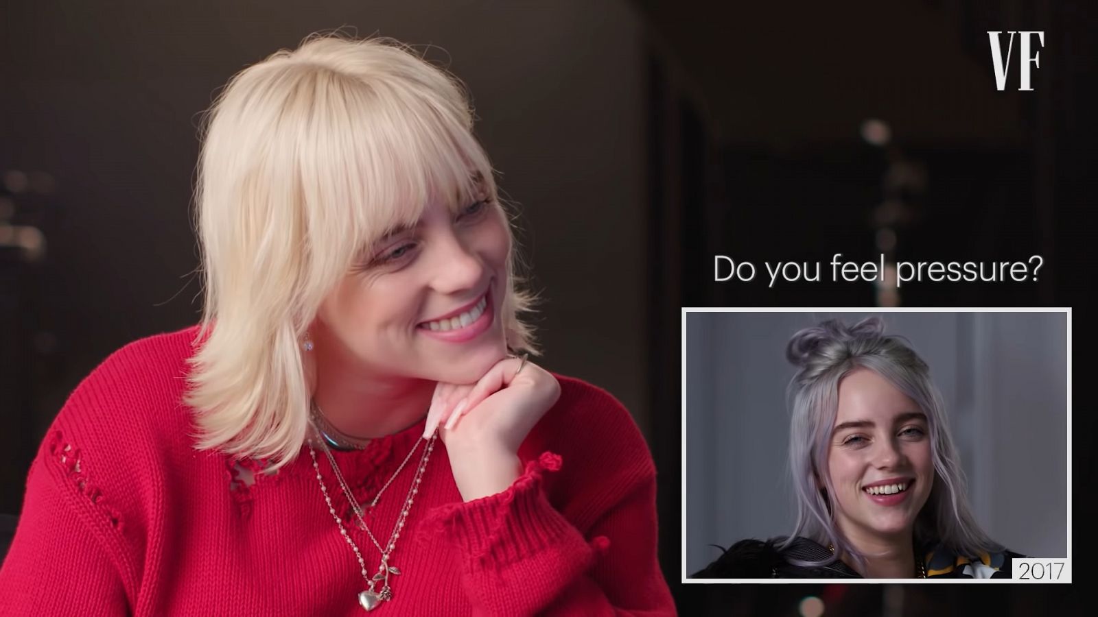 Billie Eilish reacciona a su "yo" del pasado