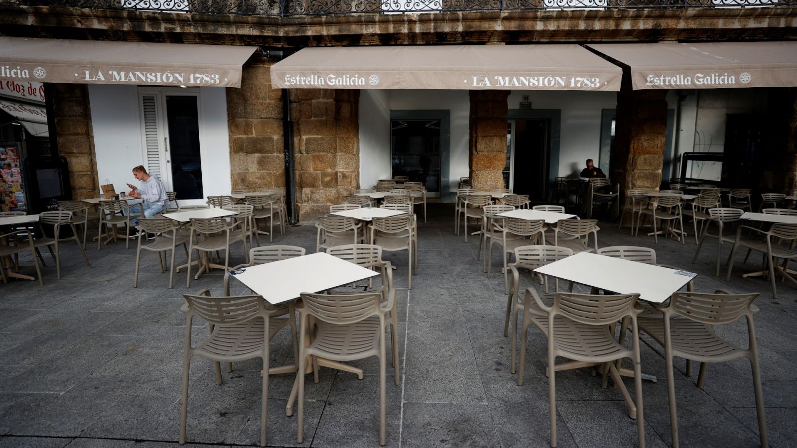 Terraza de un bar de A Coruña