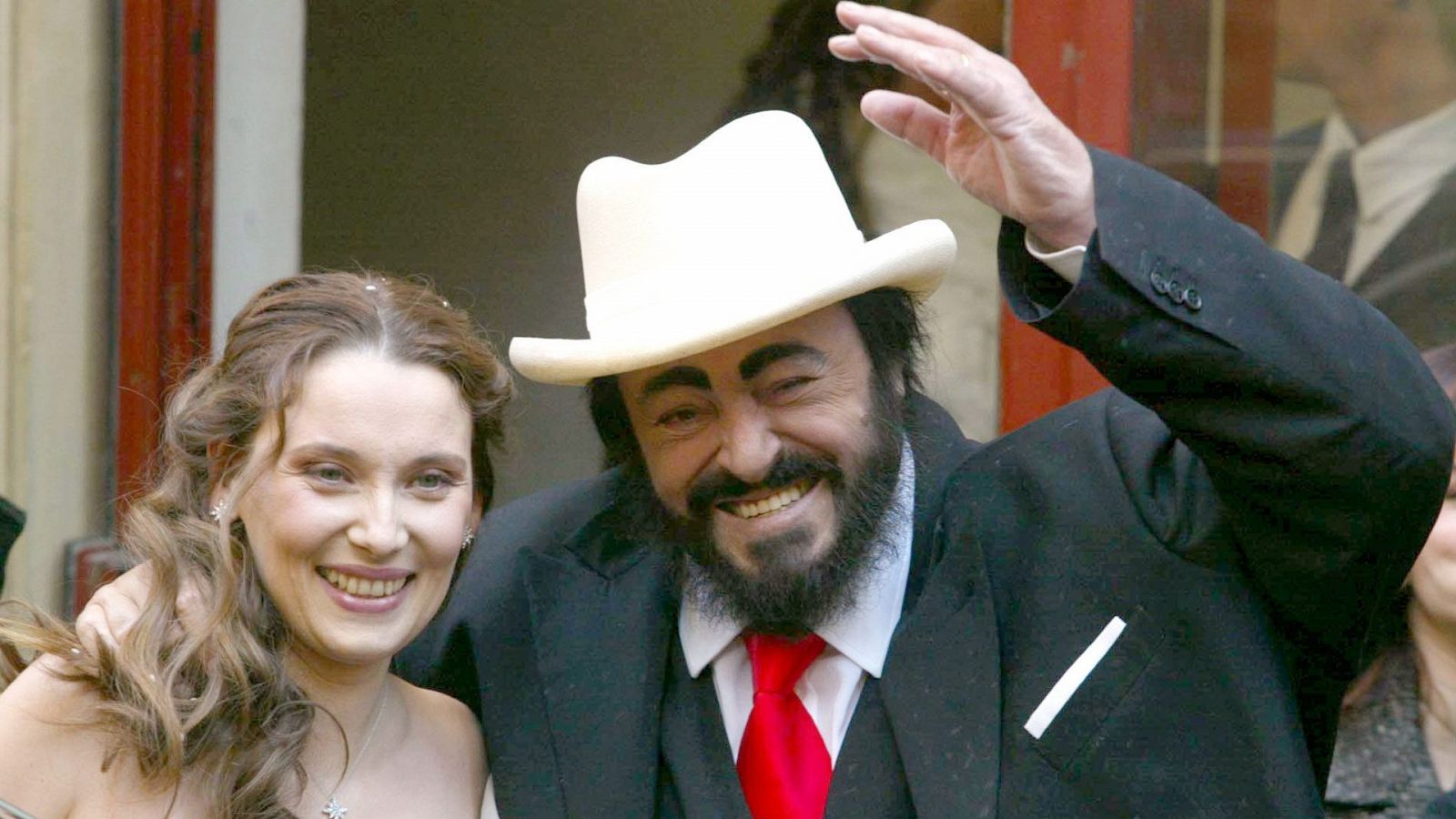 Luciano Pavarotti y Nicoletta Mantovani, su segunda mujer