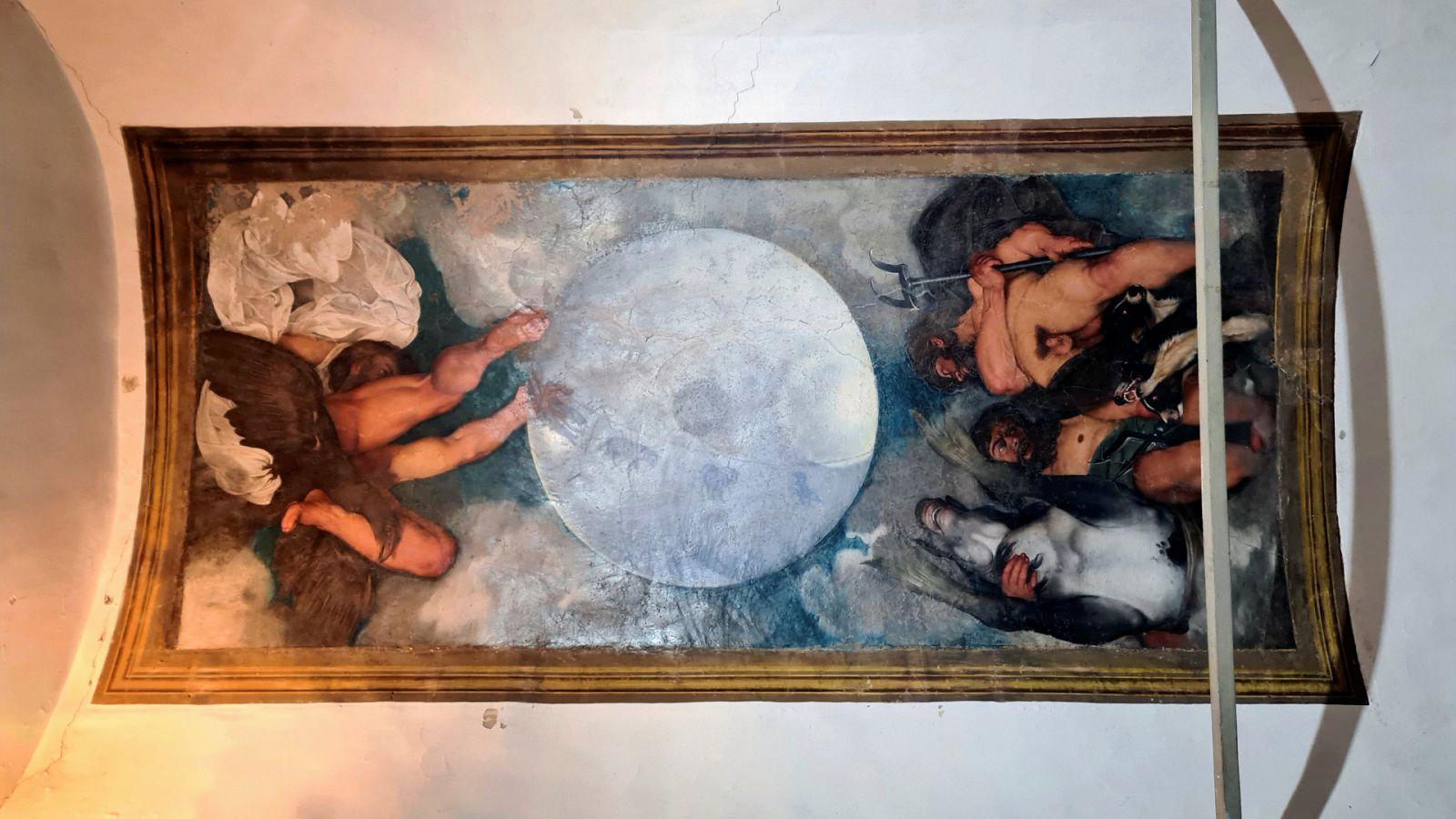 Único mural de Caravaggio en la 'Villa de la Aurora' de Roma