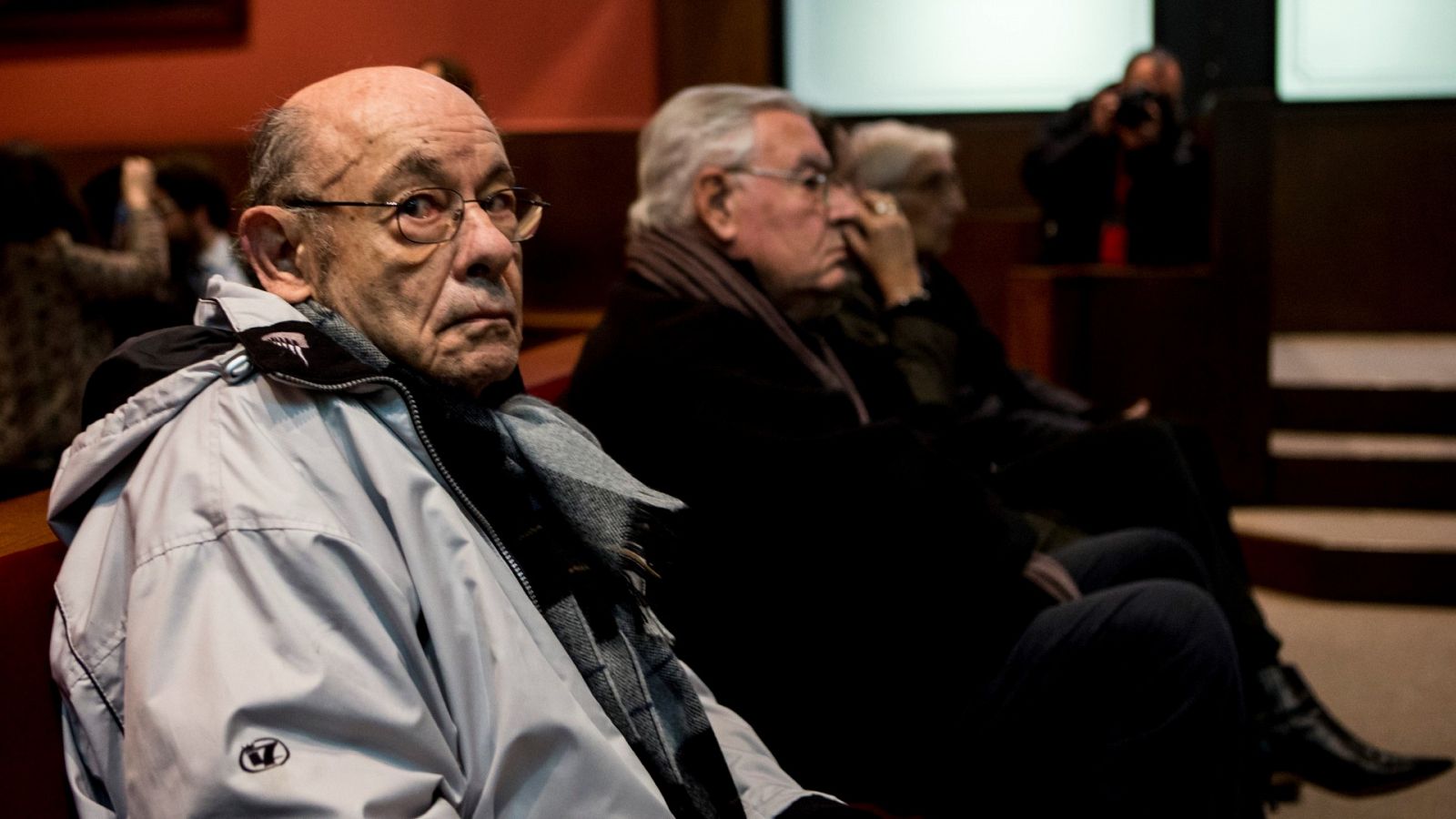 Los exresponsables del Palau de la Música Fèlix Millet y Jordi Montull, durante una vista celebrada en la Audiencia de Barcelona en 2018.