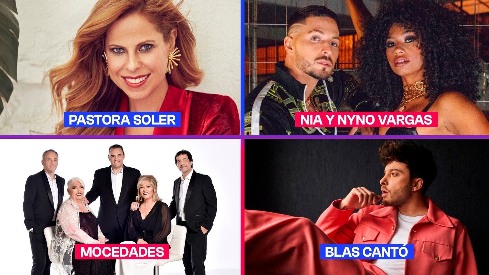 Pastora Soler, Mocedades, Blas Canto, Nia y Nyno Vargas, actuarán en la final del Benidorm Fest