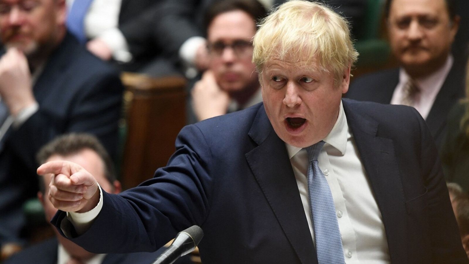 Imagen de archivo del primer ministro británico, Boris Johnson, en el Parlamento.  AFP PHOTO / Jessica Taylor /UK Parliament