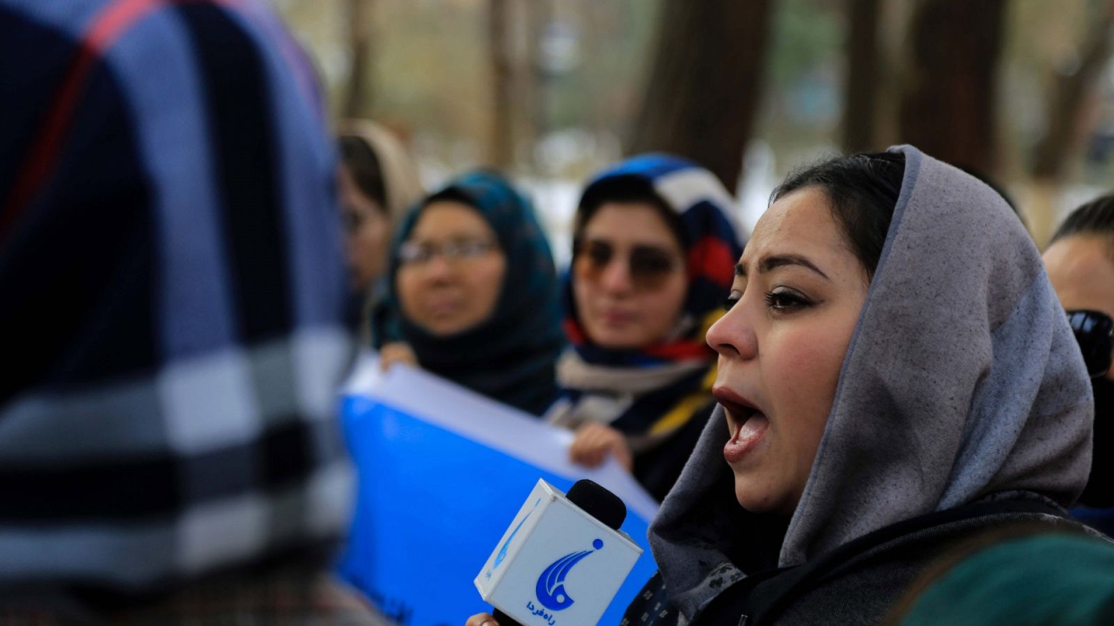 Imagen de archivo de una manifestación feminista en Kabul