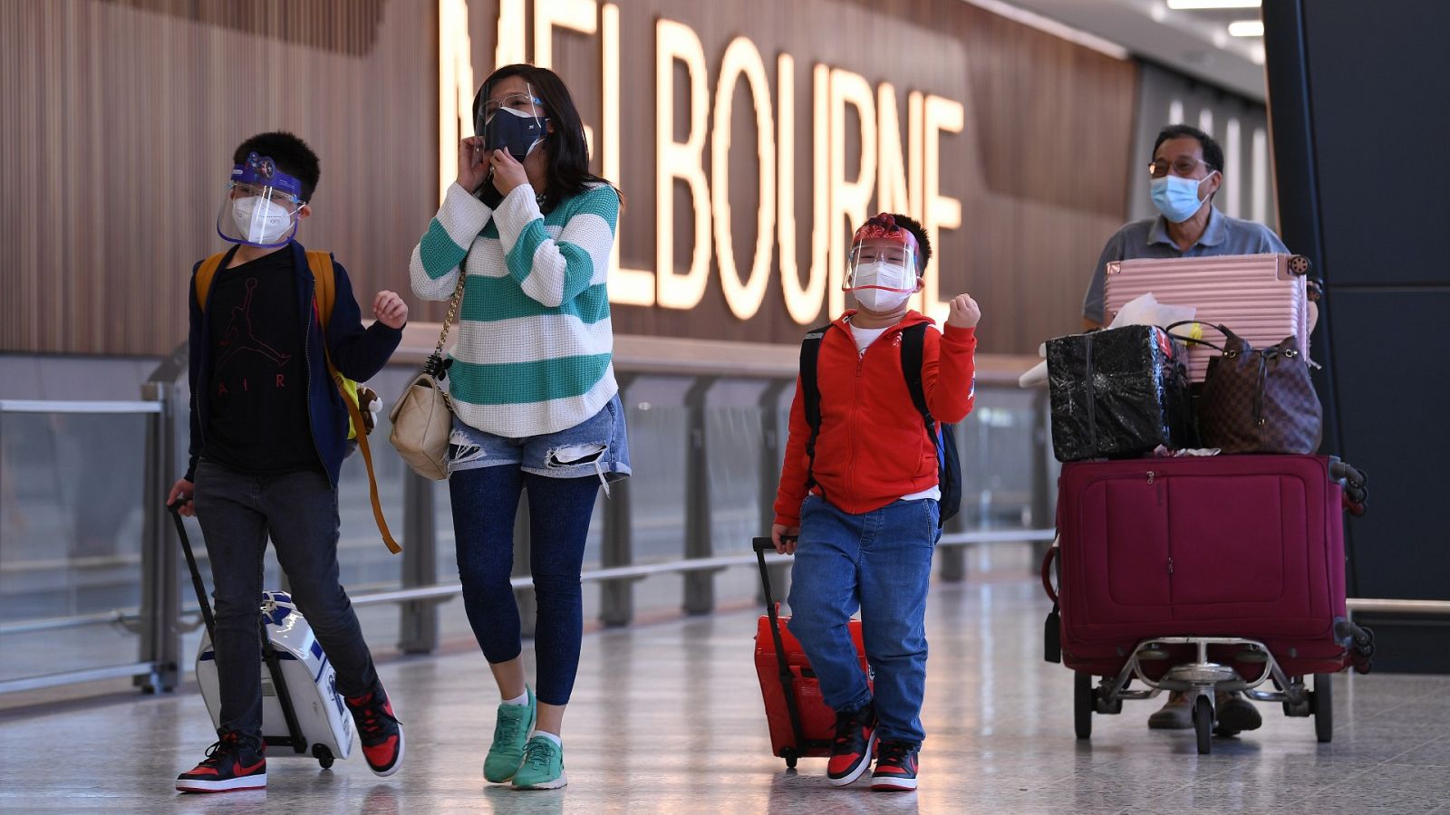 Turistas en el aeropuerto de Melbourne en una imagen de archivo