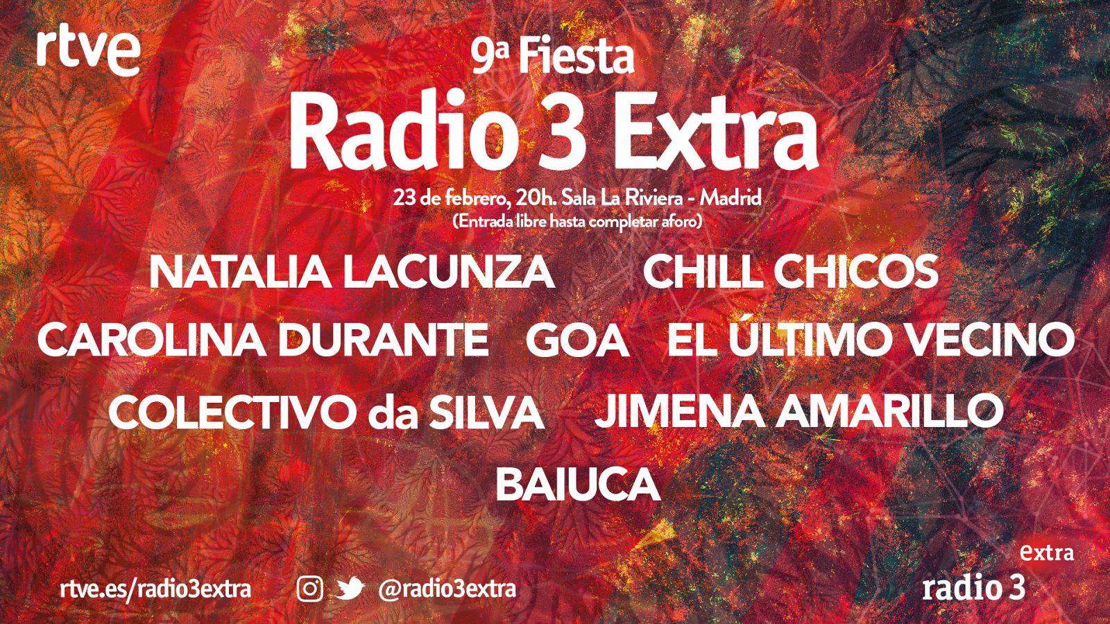 fiesta radio 3 extra cartel 2022