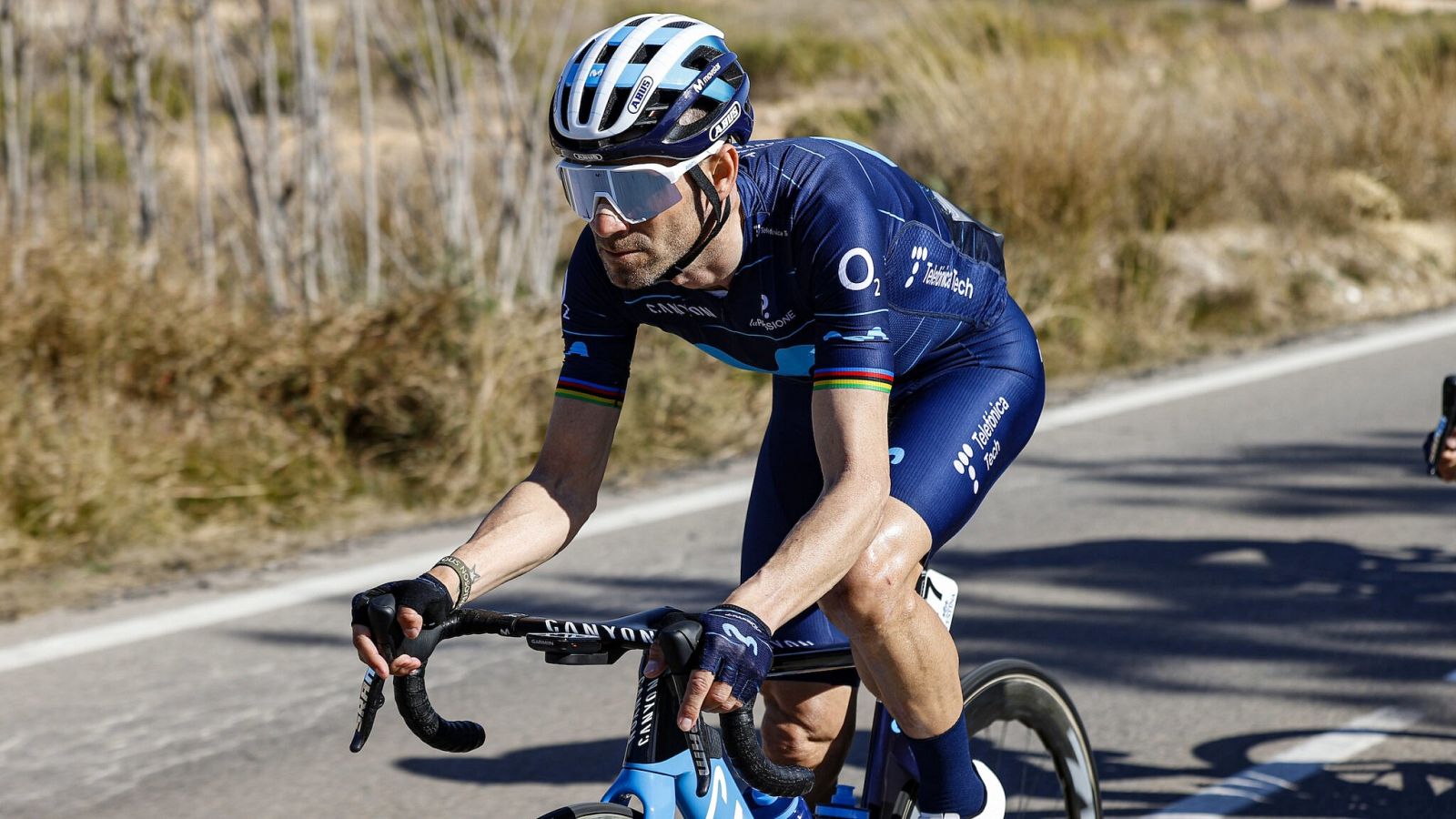 El murciano Alejandro Valverde en una imagen facilitada por Movistar.